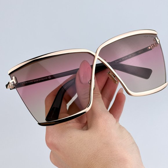 Tom Ford FT0936/S Elle-02 28F BRAND NEW Sunglasses Gold Black Gradient Women - Picture 6 of 12